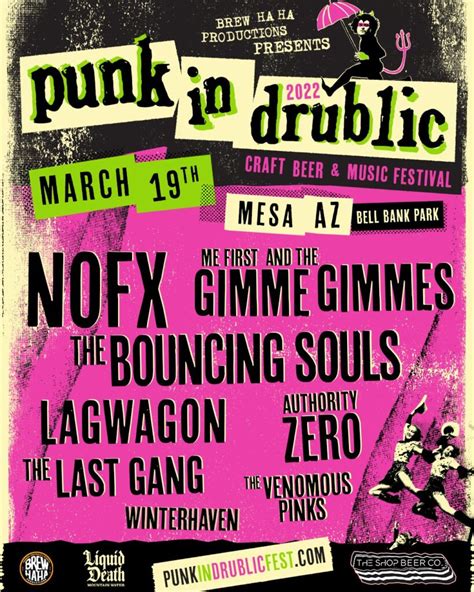 Punk In Drublic Lineup Announced Ft Nofx And More Punk Rock Icons Burning Hot Events