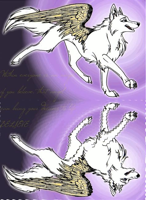 Animated Angel Wolf By Shimmeringrivers On Deviantart