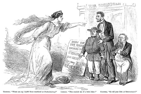 Posterazzi Civil War Cartoon Ncolumbia Reproaches President Lincoln