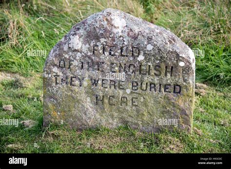 Battle Of Culloden Clan Memorial Stone Marker The English Stock Photo