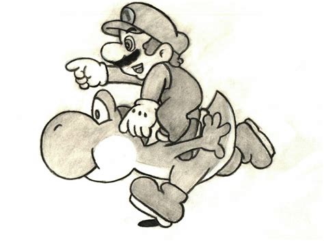 My Drawing Of Mario And Yoshi By Pxlcobit On Deviantart