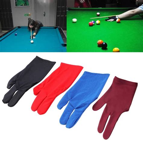 Aliexpress Com Buy Colors Spandex Snooker Billiard Cue Glove Pool Left Hand Open Three