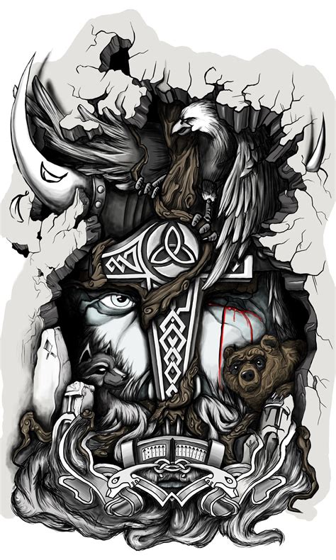Tatto Odin Tatuaje De Mitología Nórdica Tatuaje Céltico Tatuajes De