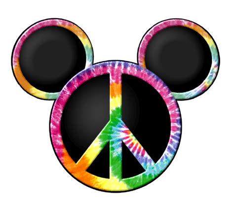 Mickey Mousetie Dye Peace Sign Peace Art Hippie Peace Peace Love