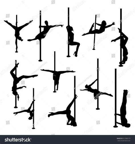 Striptease Silhouettes Stock Vector Royalty Free 612585173 Shutterstock