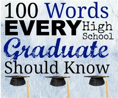 100 Words High School Graduates Should Know In Love With Teaching