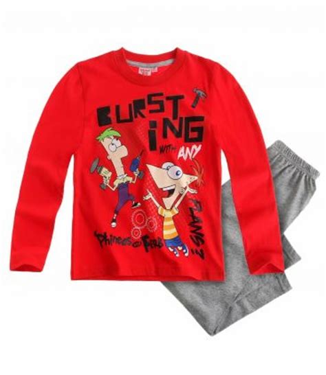 Pyjama Disney Phineas And Ferb Punainen Lastenvaatteet Ja Dvdt