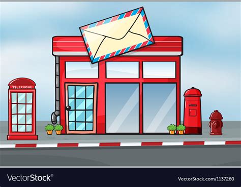 A Post Office Royalty Free Vector Image Vectorstock