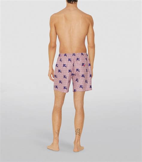 Mens Burberry Pink Ekd Monogram Swim Shorts Harrods Uk