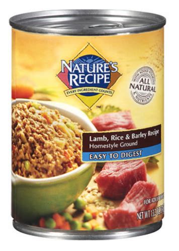 Nature's recipe senior lamb meal & rice recipe is premium dry dog food crafted to help maintain muscle health and power your dog's metabolism and alertness. Nature's Recipe Easy to Digest Lamb Rice and Barley ...