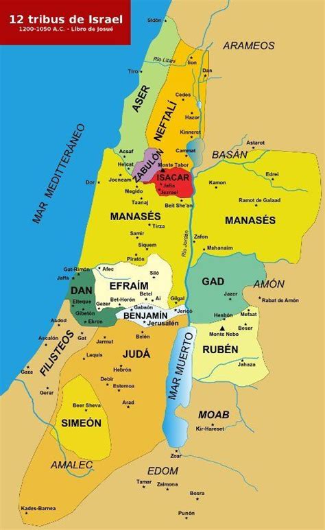 Mapa De Las Tribus De Israel