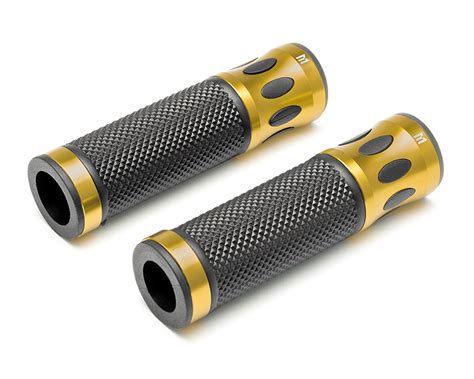 Gold Motorbike Hand Grips For 22mm Bars Anodised Aluminium High Quality