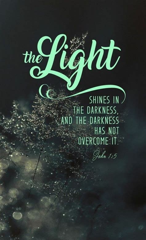 The Light Shines In The Darkness And The Darkness Has Not Overcome It