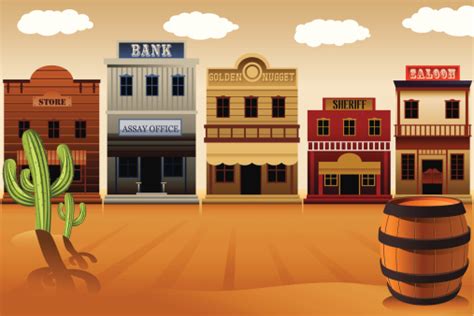 Old Western Town Stock Illustration Download Image Now Istock