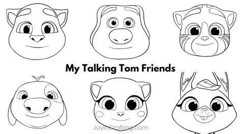 Talking Tom Cat And Friends Coloring Page Sheets Joy In Crafting