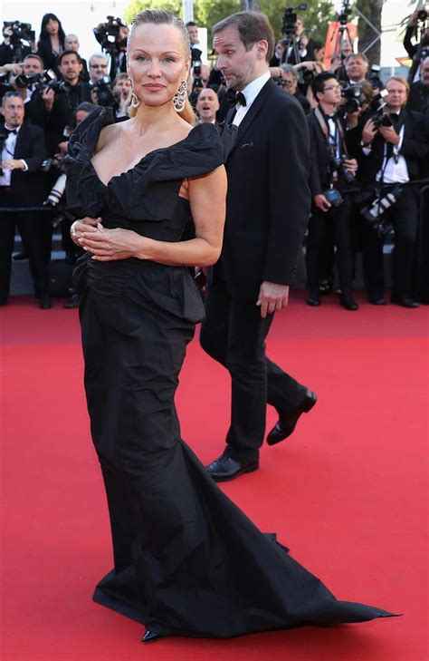 Pamela Anderson At Cannes Film Festival Actress Wears Elegant Black