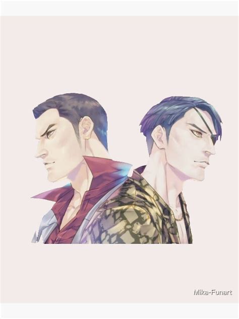Yakuza Kazuma Kiryu Und Goro Majima Wasserdicht Poster Von Mika