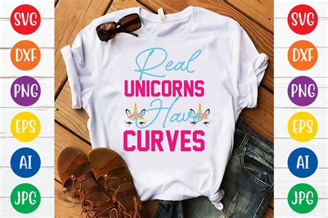 Real Unicorns Have Curves Svg Design Graphic By Digitalart · Creative