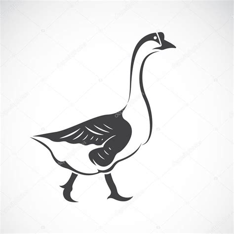 Goose Tattoo Vector Image Of A Goose On White Background Vector