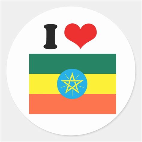Ethiopia Flag Classic Round Sticker