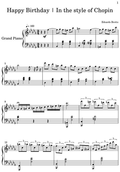 The piano notes are nothing but an easier version of traditional sheet music, which is more suitable for professional piano and keyboard players rather than beginners. Happy Birthday | In the style of Chopin - Sheet music for ...