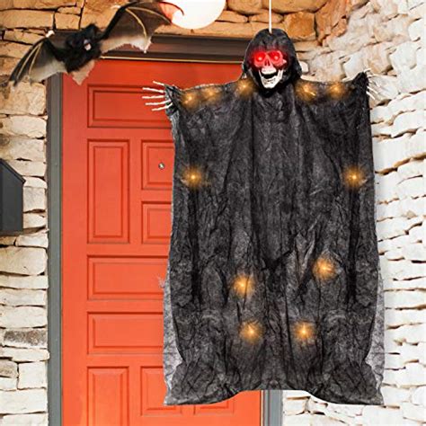 36 Hanging Grim Reaper Decoration With Light Lighted Halloween