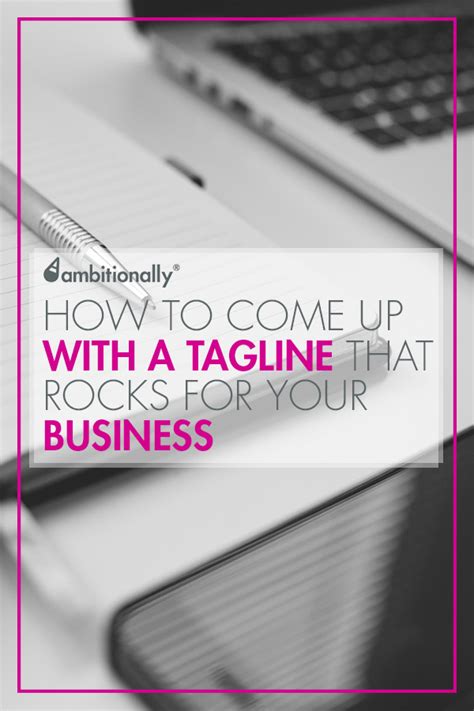 60+ available names step 1: Coming Up With a Tagline That Rocks