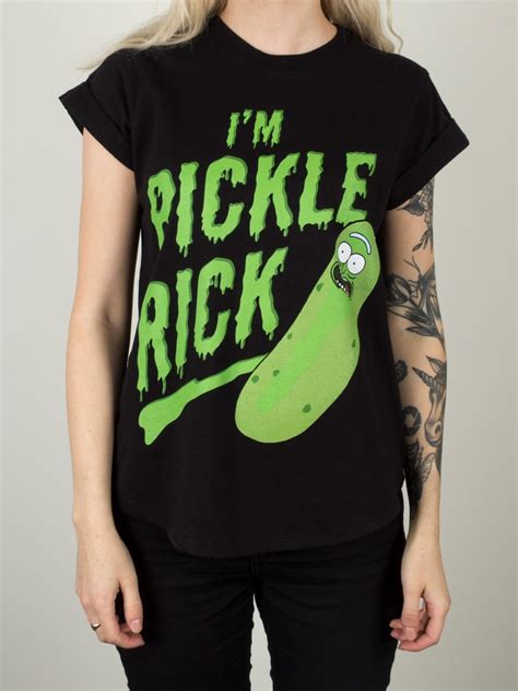 Rick And Morty Pickle Rick Ladies Black T Shirt Buy Online At