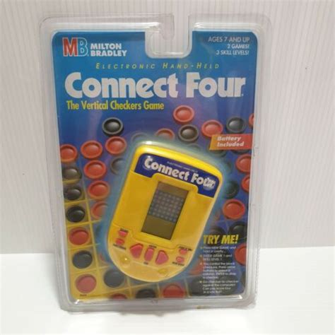 Vintage 1999 Connect Four Handheld Electronic Game By Hasbro Milton