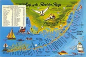 POSTCARDY: the postcard explorer: Map: Florida Keys