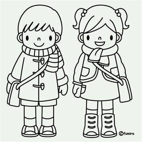 Así que, además de colorear, con ellas. Ficha para colorear del invierno - Aprendiendo con Julia