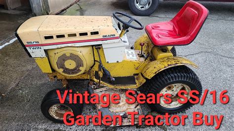 Buy And Sell Vintage Sears Ss16 Suburban Garden Tractor Youtube