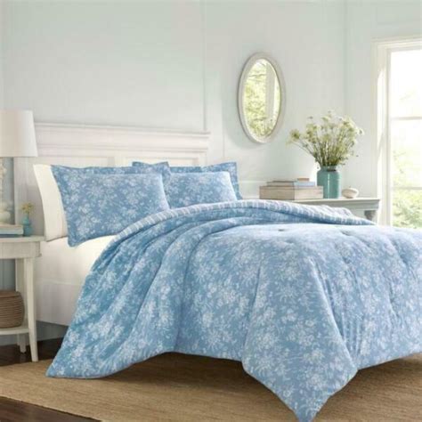 Laura Ashley Walled Garden Comforter Set Full Queen Size Blue Ushsa51086334 For Sale Online Ebay