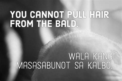 you cannot pull hair from the bald —filipino proverb filipino quotes proverbs quotes social