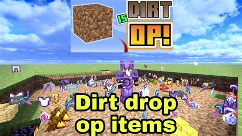 Minecraft But Dirt Drop Op Itemsrocky Byte Youtube