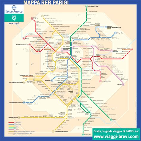 Mappa Zone Metro Di Parigi