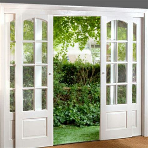 Use Mural To Create Illusion French Doors Exterior Sliding French