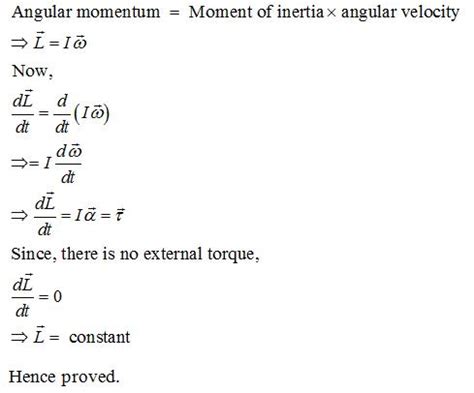 State and prove the conservation of angular momentum - Physics - Laws Of Motion - 2763893 ...