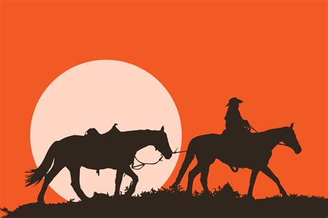 Cowboy Horse Silhouette