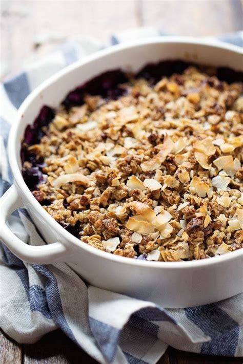 Simple Oat And Pecan Blueberry Crisp Recipe Pinch Of Yum