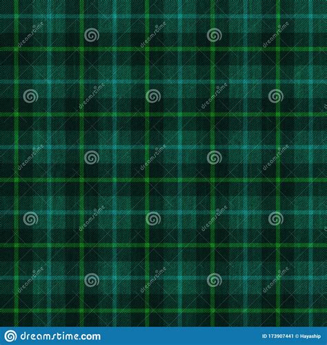 Green Plaid Fabric Seamless Pattern Stock Image Image Of Patterned
