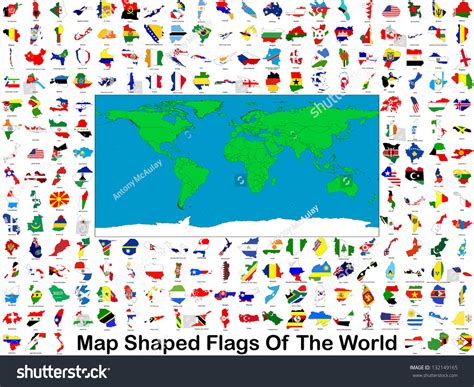 All Worlds Flags Shape Their Respective 库存插图 132149165 Shutterstock