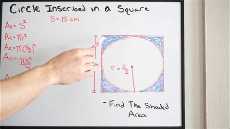 Circle Inscribed In Square Find The Area Of The Shaded Region Youtube