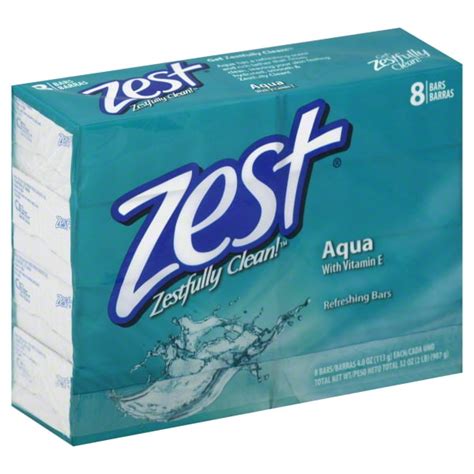 2 Pack Zest Zestfully Clean Aqua Refreshing Bars 40 Oz 8 Count