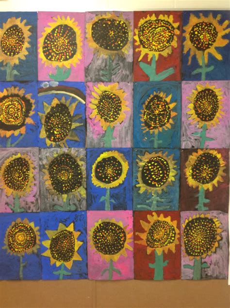 Second Grade Sunflowers Mrs Yangs Art Room