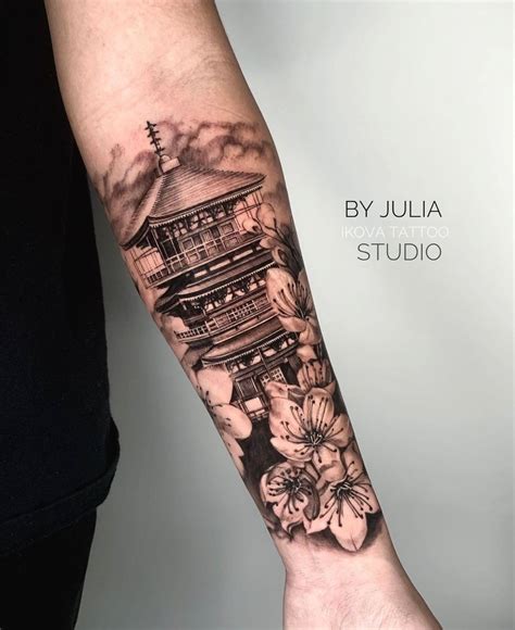 Ikova Ink Is On Instagram Temple Tattoo Japanese Temple Tattoo