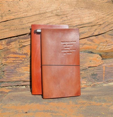 Personalized Midori Leather Travelers Notebook Cover Etsy