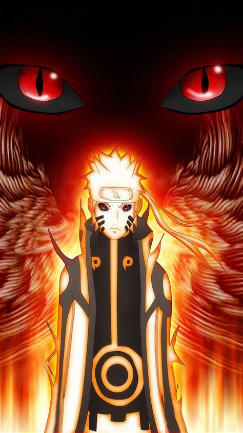 Download Awesome Naruto Chakra Mode With Kurama Wallpaper