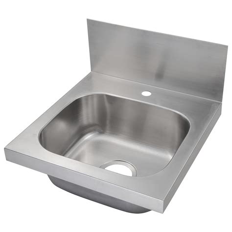 Wall Mounted Stainless Steel Commercial Hand Sink With Backsplash