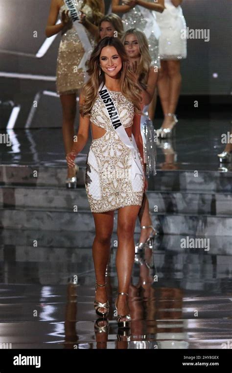 Miss Australia Monika Radulovic During The 2015 Miss Universe Pageant Planet Hollywood Resort